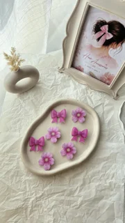 گیره پاپیون و گل