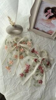 کش موی مرواریدی پارچه ای
